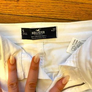 High rise ripped shorts